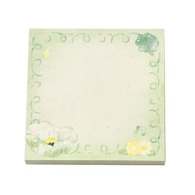 100 Sheets Flower Pattern Pad Sticky Notes