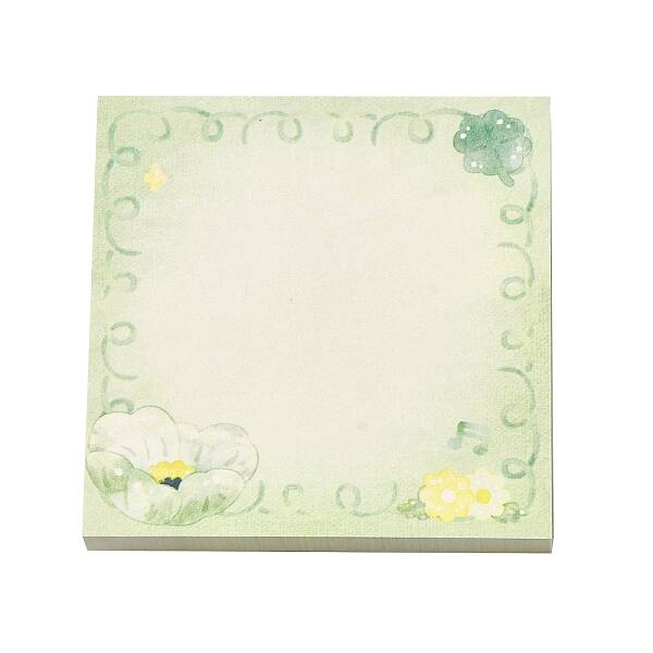100 Sheets Flower Pattern Pad Sticky Notes