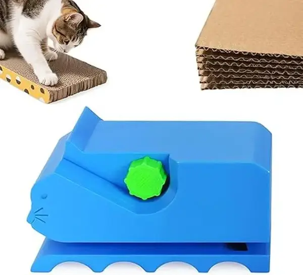Cutter for Cat Scratchers,3D Printed Kitten Shaped Cutter Cardboard Handheld Cardboard Cutter Tool, DIY Cat Scratchers Cardbo...