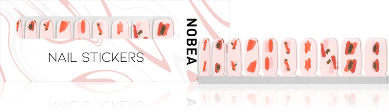 NOBEA Accessories File Red and pink nail stickers