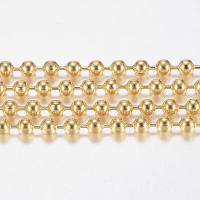 Handmade Ion Plating(IP) 304 Stainless Steel Ball Chains