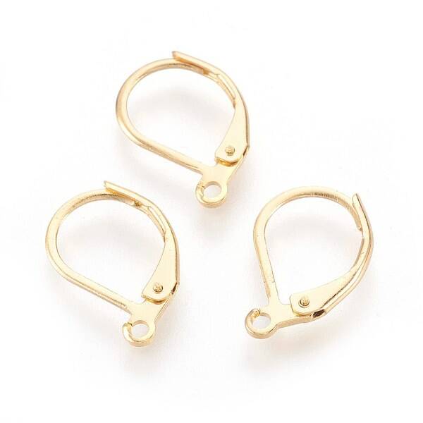 304 Stainless Steel Leverback Earrings Findings