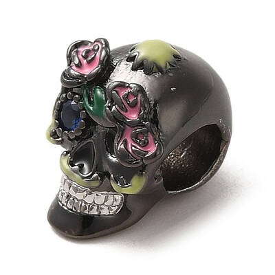 Brass Rhinestone European Beads