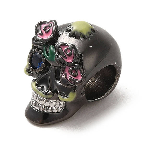 Brass Rhinestone European Beads