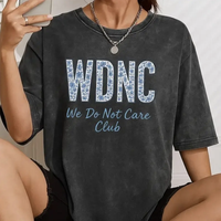 WDNC Club Shirt, We Do Not Care Club T-shirt, Vintage Social Battery Low T-shirt, Funny Shirt, Gift for Her, Casual Top Full ...