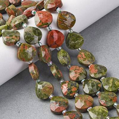 Natural Unakite Beads Strands