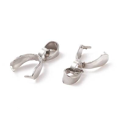 Non-Tarnish 201 Stainless Steel Pendant Pinch Bails