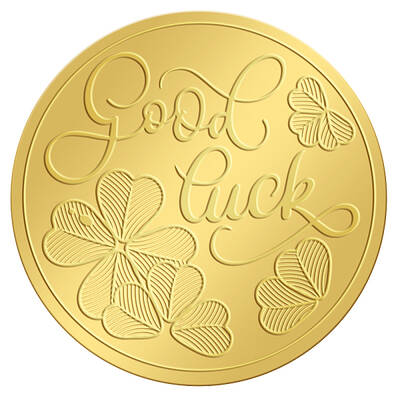 Self Adhesive Gold Foil Embossed Stickers