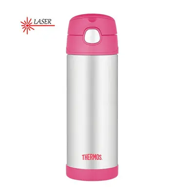 Thermos FUNtainer Baby thermos with straw - pink 470 ml