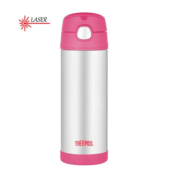 Thermos FUNtainer Baby thermos with straw - pink 470 ml