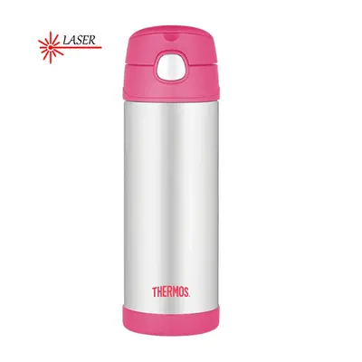 Thermos FUNtainer Baby thermos with straw - pink 470 ml