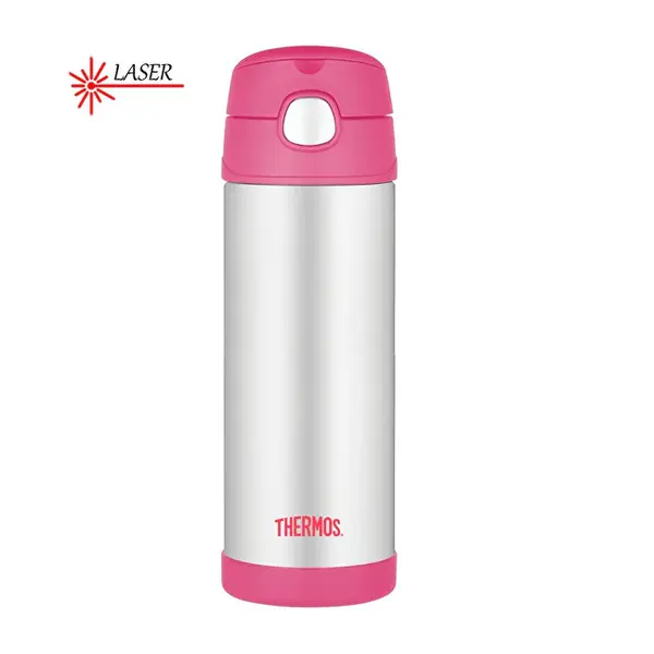 Thermos FUNtainer Baby thermos with straw - pink 470 ml