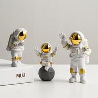 Astronaut Design Decorations, 3 Counts Creative Mini Astronaut Model Ornament Set, Desktop Decoration for Home Office Bedroom...
