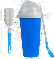 SLUSHY CUPS -SLUSHIE MAKER FOR ANY DRINK COMES WITH SPOON, LID, CLEANING BRUSH (ALL AGES) Kitchen Silicone Utensils Kids Stra...