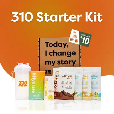 310 Nutrition Starter Kit: Plant-Based Sugar-Free Meal Replacement (Protein) Shakes & Electrolyte Hydration Packets