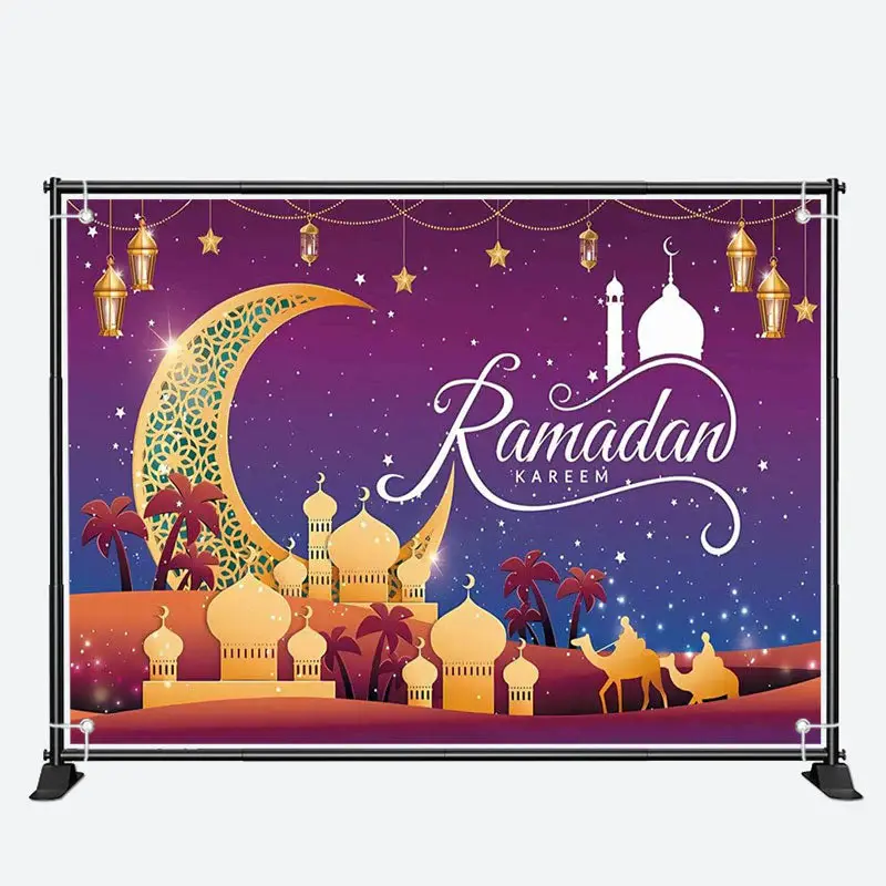 Romantic Stars Night Moon Palace Ramadan Backdrop - Aperturee