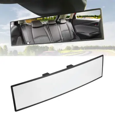 11.81 Inch Panoramic Convex real view Mirror, Interior Clip-on Wide Angle to Reduce Blind Spot Effectively for Car SUV Trucks...