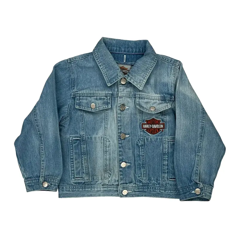 Age 5 Harley Davidson Denim Jacket - 2XS Light Wash Cotton