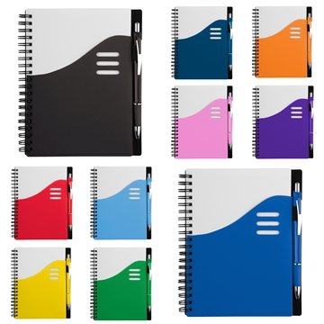 100 Custom Color Wave Notebook Set - 70 Sheets