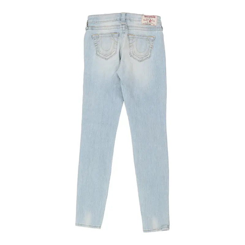 Super Skinny True Religion Jeans - 26W UK 6 Light Wash Cotton