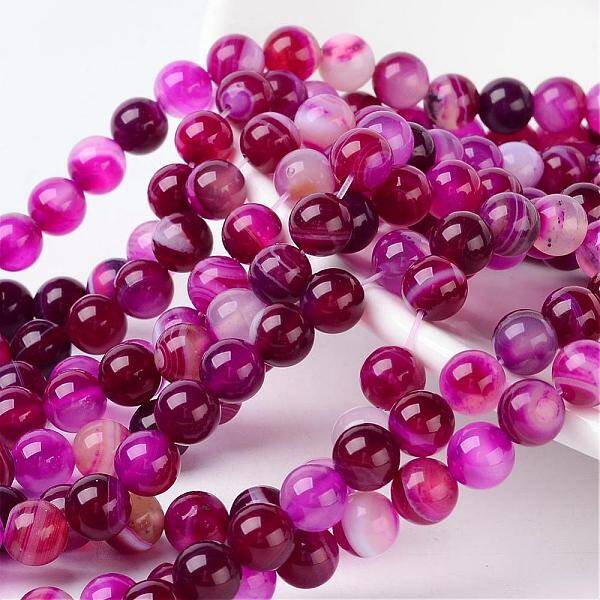 Natural Striped Agate/Banded Agate Beads