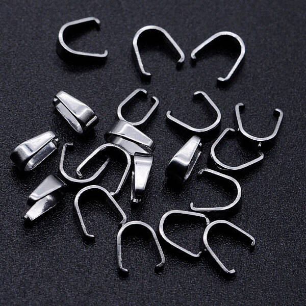 Tarnish Resistant 201 Stainless Steel Snap on Bails