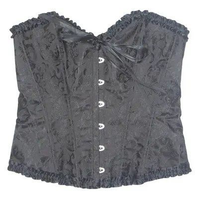 Womens Corset Black Strapless XL