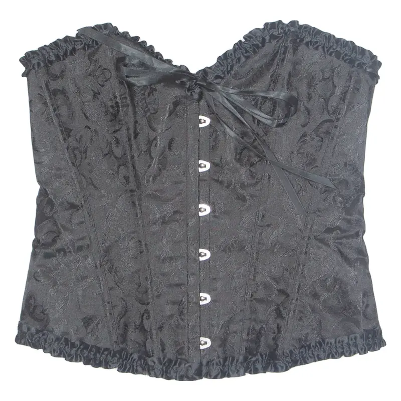 Womens Corset Black Strapless XL