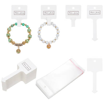 1 Set Paper Hair Ties Display Cards