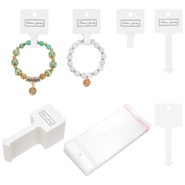 1 Set Paper Hair Ties Display Cards
