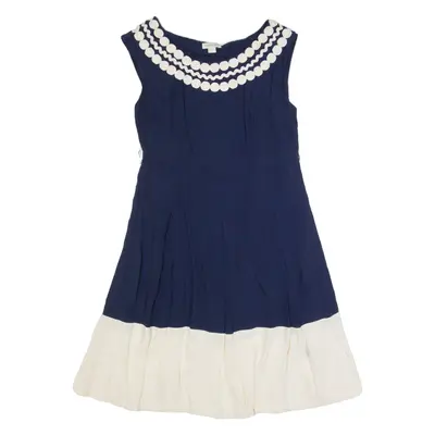 MONSOON Womens A-Line Dress Blue Sleeveless Knee Length UK 12