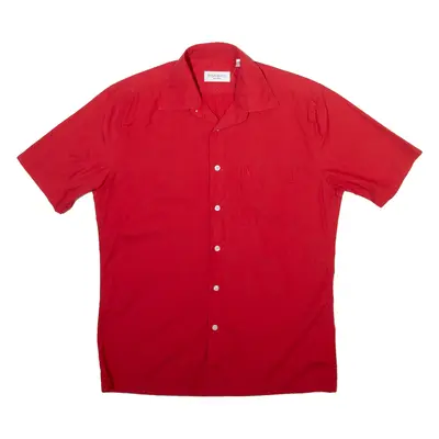 YVES SAINT LAURENT Mens Plain Shirt Red M