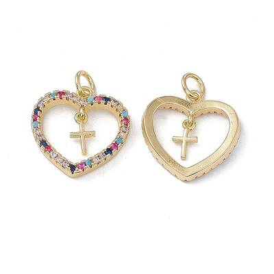 Brass Colorful Cubic Zirconia Pendants