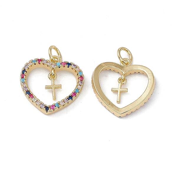 Brass Colorful Cubic Zirconia Pendants