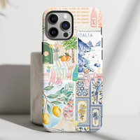 Coquetttee Italian Summer Collage Phone Case, Coastal Italy Phone Case, iPhone 16 15 14 13 12 11 Pro ...Gift for her, mom gif...