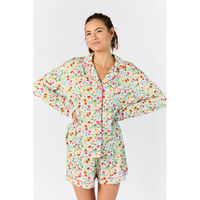 Good To Get Away Botanical Floral Long Sleeve Pajama Top SALE