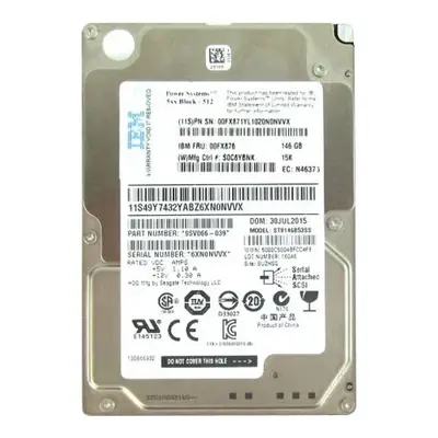49Y7432 IBM 146GB 6Gb/s SAS 15000 2.5-Inch Hard Drive