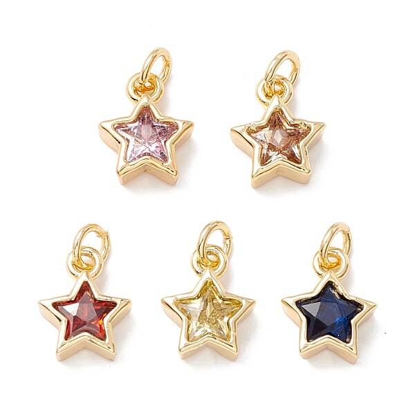Brass Cubic Zirconia Charms