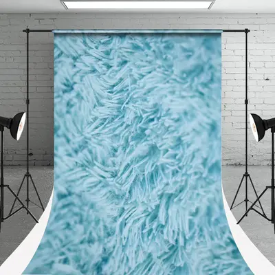 Blue Realistic Fur Bokeh Art Sweep Photo Backdrop - Aperturee