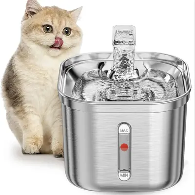 2.2L USB Powered Pet Smart Water Dispenser, Automatic Water Feeder, Simple Design Drinking Fountain for Cats & Dogs, Cat Wate...