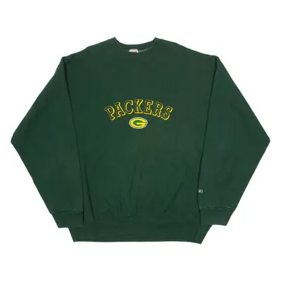 FRUIT OF THE LOOM Green Bay Packers Mens Sweatshirt Green USA 2XL