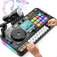 Bluetooth DJ Music Mixer Toy for Kids with Colorful LED Lights, Sound Effects for 3-6 Year Olds Boy and Girls Music Toy