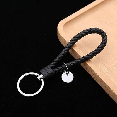PU Leather Knitting Keychains
