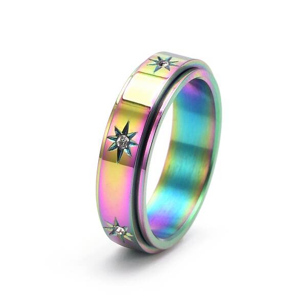Rotatable Stainless Steel Finger Ring