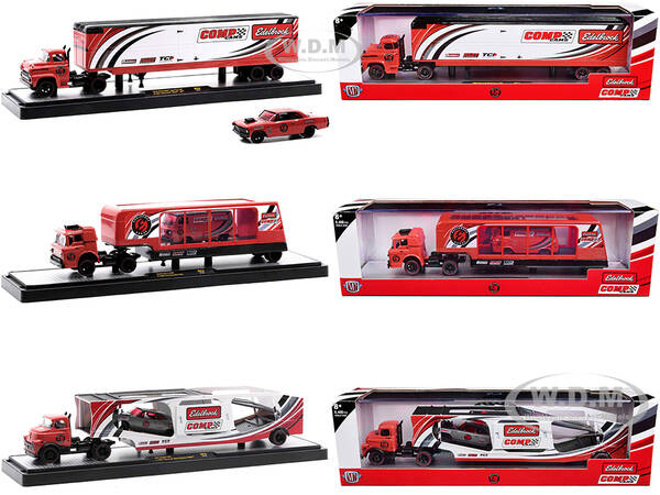 Auto Haulers Set of 3 Trucks Release 54 Limited Edition to 8400 pieces Worldwide 1/64 Diecast Models by M2 Machines