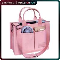 Tote Bag for Women With Compartments,Large Canvas Tote Women's Purse Crossbody Bags Work Laptop Book Bag Satchels Handbags