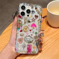Fashion Rhinestone Decor Phone Case, Anti-drop Phone Protective Cover, Phone Accessory Compatible with iPhone 6 7 8 X 11 12 1...