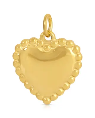Dots Heart Charm | Metal Color: Gold