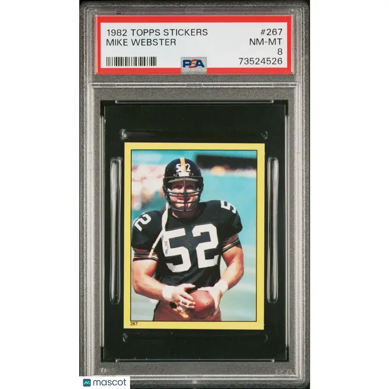 Mike Webster PSA 1982 Topps Stickers Football #267 8 73524526