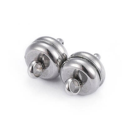 Tarnish Resistant 304 Stainless Steel Magnetic Clasps with Loops